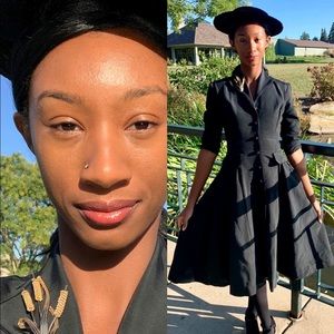 Lovely 1940s Dress with Brooch